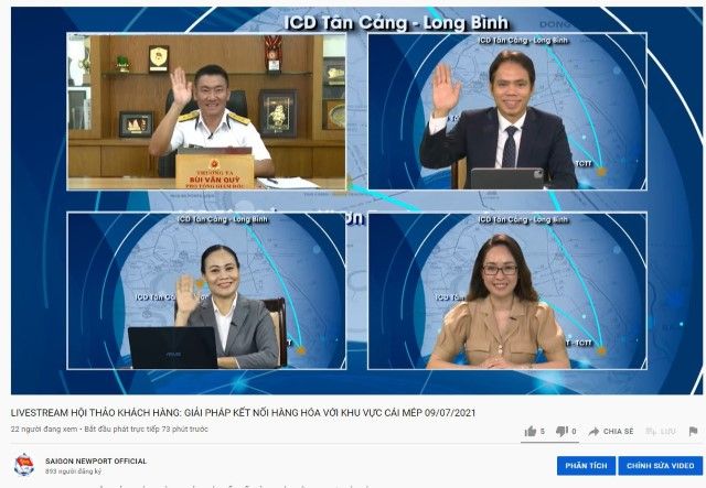 Livestream hoi thao giai phap ket noi hang hoa khu vuc Cai Mep